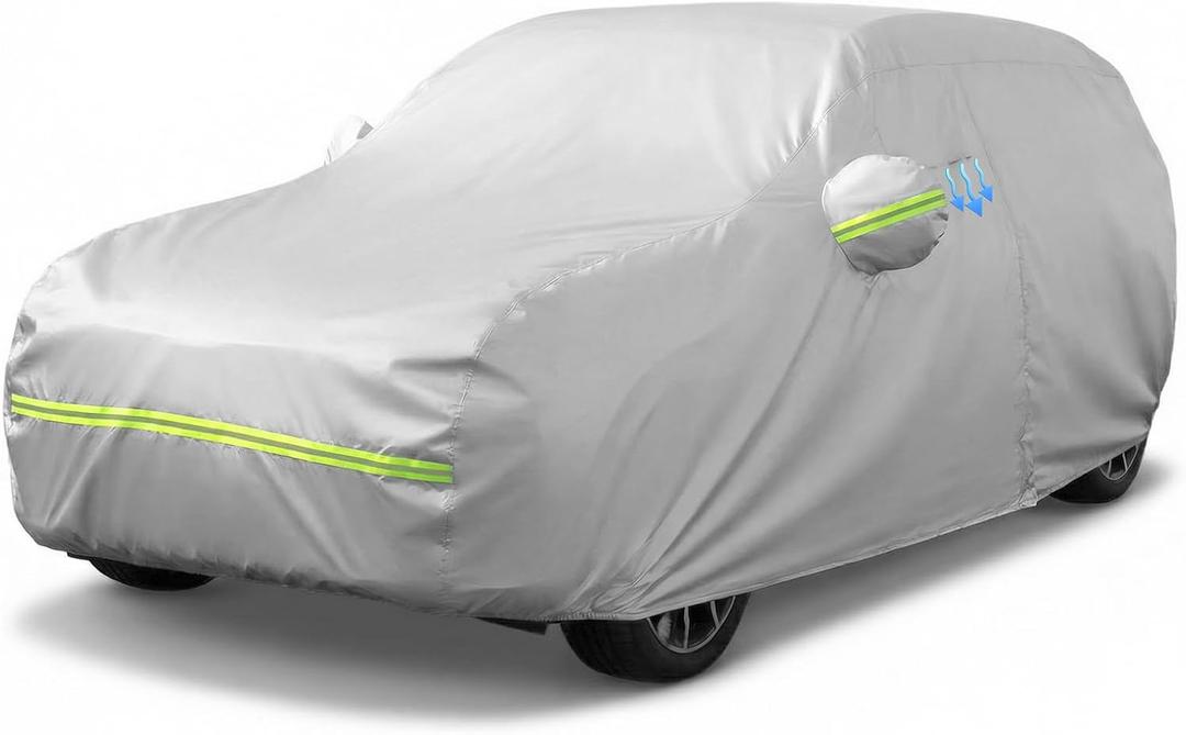 Favoto SUV Car Cover for Automobiles -Waterproof All Weather Sun Snow Dust Protection Universal Fit SUV (181-190 in) for Honda CRV, Toyota RAV4, Chevrolet Equinox, Hyundai Tucson etc.