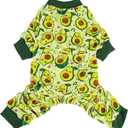 PUPTECK Soft Fleece Dog Pajamas for Small Medium Dogs, Dog Onesie Puppy Sweaters Clothes Jumpsuit Pjs, Cute Jammies Cat Coat Pet Costume Apparel, Green L (Large(CHEST 20", BACK 14"))