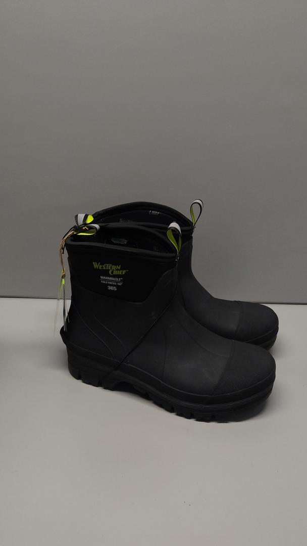 Western Chief Unisex 365 Neoprene Cold Weather Boots for Men and Women – Cold Rated, Seamless Waterproof Rubber, Anti-Slip Outsole, All-Weather Outdoor Footwear, Black/Ankle, Size:
12 Women/10 Men