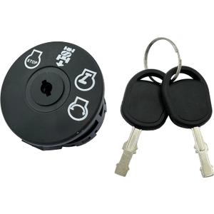 Lawn Mower Ignition Switch 4 Position for Craftsman 532193350 193350 LT1000 LT2000 LT3000 DYS4500 GT5000 Husqvarna YTH24V48 YTH22V46 YTH18542 YTH21k46 Parts with 2 Keys(532193350-7 Terminals)