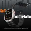 Odbeai Magnetic Band Compatible with Apple Watch Bands for Men 49mm 45mm 46mm 44mm 42mm, Strong Magnet Rugged Durably Soft Breathable Sport Strap for iWatch Series 11 10 9 8-1 Ultra SE 3 2 1, Black