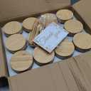 TBWIND 12 Pack 10oz Glass Jars with Bamboo Lids, Spoons, Airtight Overnight Oats Containers, Salad & Yogurt Storage, Mason Jars for Snacks, Spices, Meal Prep Reusable