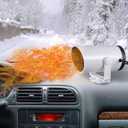 Portable 12V Car Heater, 2 in1 Fast Heating and Cooling Fan for Car Windshield Defogger Defroster, Plugin Cigaerte Lighter Suitable for Cars SUV Truck and Trailer (CFBS214)