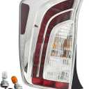 Rear Left Driver Tail Light Assembly w/Bulbs Compatible with Toyota Prius 2012 2013 2014 2015 1.8L Engine L4 Tail Lamp Replace TO2800189 8156147190