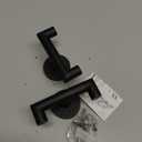 Angle Simple Double Towel Hook Matte Black 2 PCS, Stainless Steel Bathroom Robe Hook, Hand Towel Holder for Wall