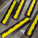 Rubber Cable Ramp Cord Cover Cable Protector Ramps Wire Hose Protective 2 Channel 22000Lbs Load Capacity Traffic Speed Bump for Asphalt Concrete Gravel Driveway Indoor Outdoor, 5 Pack