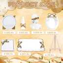 Wowagoga Jewelry Display Set,6 Pcs Decorative Organizer Tray,Cute Jewelry Organizers,White and Gold Vanity Trays for Earrings, Rings, Necklaces, Bracelets, Dresser and Bathroom Decor