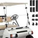 Club Car DS Windshield(Clear), Golf Cart Foldable Windshield Suitable for 1982-2000.5 Club Car DS Golf Carts, Club Car Foldable Clear Windshield Replacement, PC Shield
