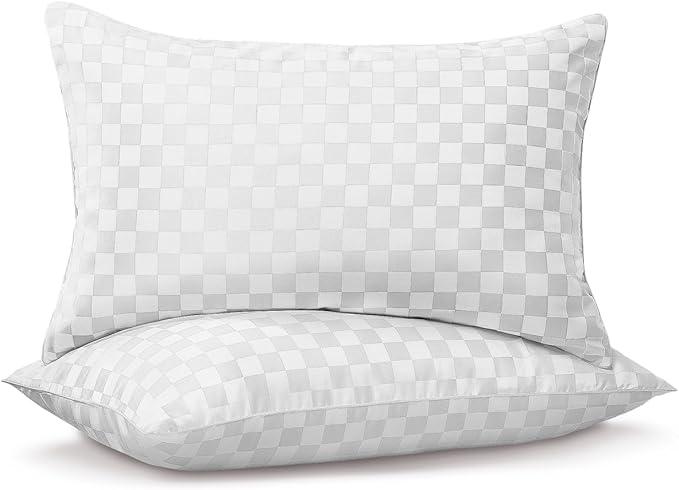 King Size Pillows 2 Pack, Soft and Skin Friendly Down Alternative Pillow Set of 2 for Sleeping, Breathable Pillow for Back, Stomach or Side Sleepers, 20 * 36 Inches