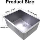 Kitchen Sink 34x18 Inch Undermount, 16 Gauge 304 Stainless Steel Single Bowl Workstation Sink with Brushed Finish, Large Undermount Kitchen Sink for Family Kitchen Renovation, 34"x18"x9"