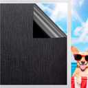 Coavas Blackout Window Film: 100% Black Out Thermal Window Tint for Glass, Sun Blocking Privacy - No Glue, 23.6 x 78.7 Inch