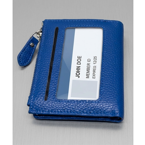 Genuine Wallet Women RFID Blocking Card Holder, Small Leather Womens Wallet with Zipper ID Window Coin Pocket 