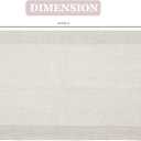 Home Weavers Luxury Collection 100% Reversible Cotton Bathroom Rugs Set, Washable Rug, Soft Cotton Extra Soft and Absorbent Bath Rug, Bath Mat Set, Bath Floor Mat Non Slip, 21"x34" Rectangle, Ivory
