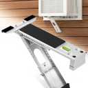 AC Window Air Conditioner Bracket: Portable Anti-Slip Support Bracket Heavy Duty Up to 165 lbs - Safe Brackets Built-in Bubble Level for 5000-12000 BTU Windows Unit