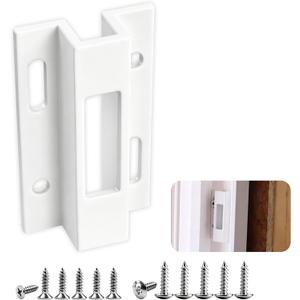 1 Pc E 2124 Aluminum Sliding Door Keeper, for Hook Style Latch, Extruded Sliding Patio Door Latch, Fit for Pella, Micron 1200 Series, Viking Doors and Other Sliding Glass Doors