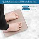 Homebuds Bathroom Scale for Body Weight, Precision 0.1lb by Our Professional Factory Since 2001, Weight Scale Step-On and White LED for Easy to View, 3*AAA Included, 400lb/182kg, Rose Gold