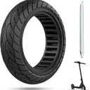 Cooryda 60/70-6.5 Scooter Tire, 10x2.50 Solid Scooter Tire 10 inch Electric Rubber Tubeless Wheels for Ninebot G30 Max / G30D Front or Rear Replacement Tires 1pc Black