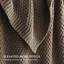 EVERGRACEHOME Chunky Chenille Knit Throw Blanket for Couch, Soft Luxurious Moss Stitch Blankets for Bed, Cozy Decorative Farmhouse Knitted Throws for Sofa, Mocha Brown, 60" x 80"