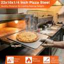 tonchean 22" x 16" Pizza Steel, 1/4" Thick, 22inx16in