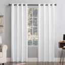 Sun Zero Columbia 2-Pack Thermal Energy Saving 100% Blackout Grommet Curtain Panel Pair, 50" x 84", Dove White