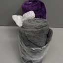 Waterproof Dog Blanket for Small Dog  Double Sided Washable Cat Puppy Blanket, Soft, Warm, Pet Throw Essentials, Purple White M(4028)"