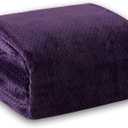 Oversized King Fleece Blanket 120x120 Inches, Seamless Soft Cozy 3D Jacquard Flannel Blanket 10'x10' Extra Large for Bed, Sofa, Couch, Travel & Camping, California King Throw, Purple Leaf