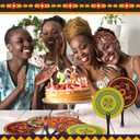 Roowest 50 Pcs African Plastic Fans 5 Styles African Party Favors Bulk Round Handheld Fans for Women Summer Wedding Birthday Party Gifts Community Supplies