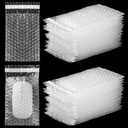 Frienda 300 Pcs Clear Self Sealing Bubble Cushion Bags Double Wall Bubble Pouch Bag Plastic Shockproof Protective Packing for Small Business Moving Shipping Packaging Storage(4" X 6")
