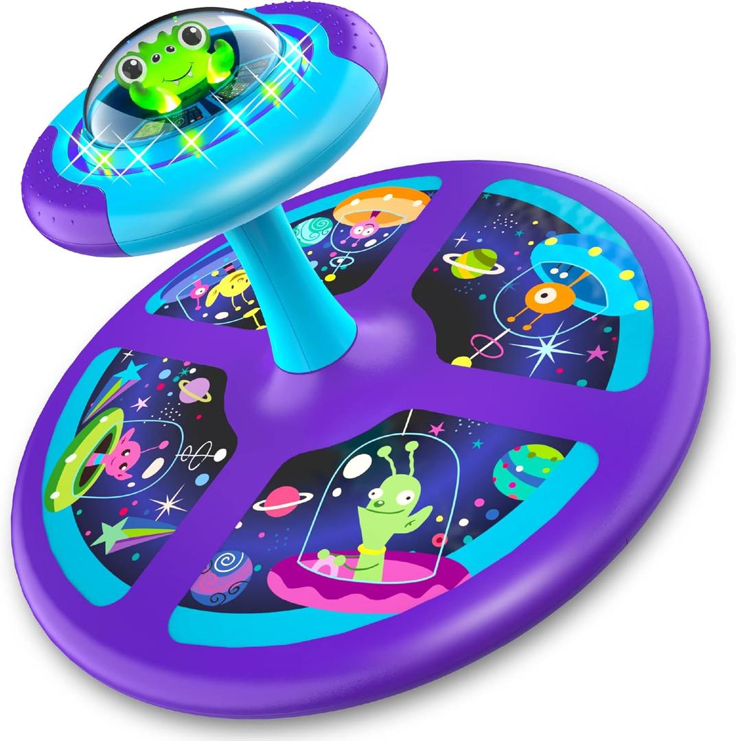 MindSprout Light-Up Space Twister | 360 Sit Twist and Spin, Toddler Toys Age 2, 3, 4, 5, Birthday for Boy Girl, 18 Months +, LED Lights, Kids Toy Indoor or Outdoor for 2 Year Old (Patent Pending)