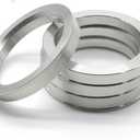 73.1mm OD to 57.1mm ID Hub Centric Rings, Silver Aluminum Hubcentric Rings for 57.1 Vehicle Hubs with 73.1 Wheel Center Bore, Pack of 4