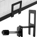 Non Slip Mattress Gaskets for Bed Frame, 6 pcs Mattress Holder in Place Gripper, Anti-Slip Baffle Fit for Metal Bed Frames, Easy to Installation Metal Pad Gripper, Black