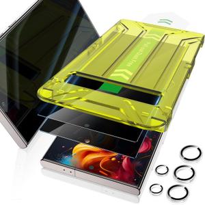 Fotbor for Samsung Galaxy S24 Ultra 28 Privacy Screen Protector and Camera Lens Protector, [3s Installation], Fingerprint ID 9H+ Tempered Glass 2Pack