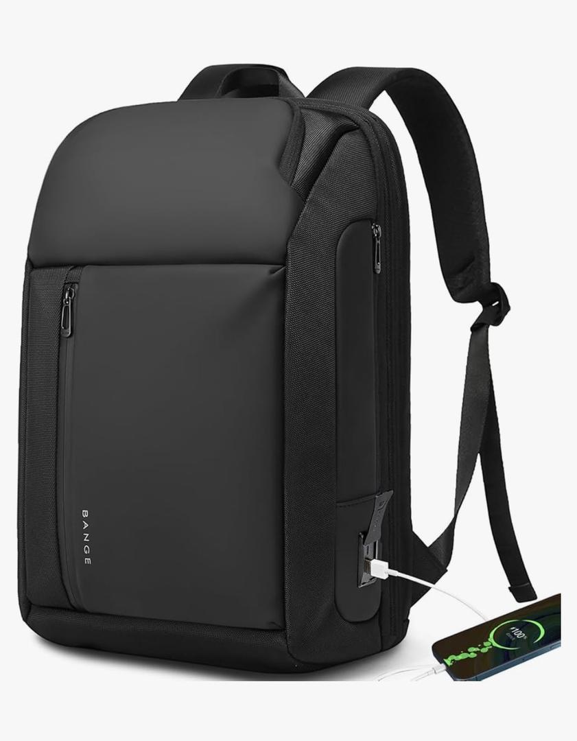 BANGE Travel Backpacks, Overnight Laptop Carry-On Backpack for Airplanes, Waterproof 15.6 inch Laptop Backpack for Men and Women, Black 