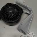 SWEETFULL Baby Stroller Fan - 4000mAh Rechargeable 4-Speed Quiet with LED Display & Night Light, Mini Portable 360 Clip On Safe Fan for Car Seat, Crib, Travel - Black