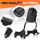 Aufer Upright Passenger Backrest Sissy Bar With Docking Hardware Kit Compatible With For Harley Softail Low Rider FXLR FXLRS FXLRST Sport Glide FLSB 2018-2024