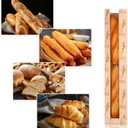 100 Pieces Paper Bread Bag with Window Bread Bags for Homemade Brown Kraft Loaf Storage Sacks Long French Biscuits Packaging (23.6 * 4.3 * 1.6 Inch)
