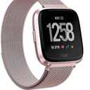STAINLESS STEEL MESH BAND FOR USE WITH FITBIT VERSA ROSE GOLD - New