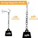 MIN CI Magnetic Hooks Heavy Duty, 35lb+ Strong Magnetic Wall Hooks for Hanging, Neodymium Metal Magnets with Hooks Large Magnetic Hooks, for Classroom Cruise Fridge Kitchen, Pack of 12