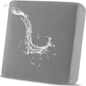 100% Waterproof Couch Cushion Covers, Chair Seat Cover, Stretch Sofa Cushion Covers, Reversible Sofa Protector Covers for Pets, Washable (Chair Cushion, Light Grey), Small