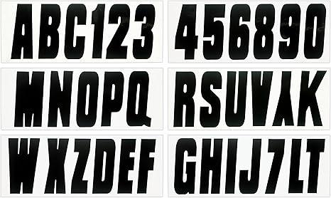 Hardline Products USA Series 350 Factory Matched 3-Inch Boat & PWC Registration Number Kit (Black)