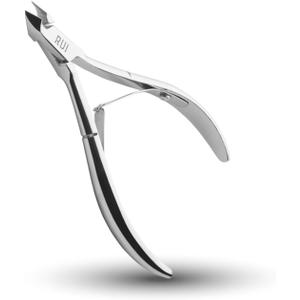 Rui Smiths Carbon Steel Cuticle Nippers - Professional Carbon Steel French Handle - 6mm Jaw, Double Spring