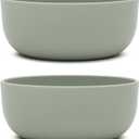 Lalo 2 Pack Silicone Bowls with Rigid Core - Non-toxic Grade Silicone Bowls for Toddlers and Kids Ages 12 Months+, BPA-Free, Dishwasher Safe, Non-suction