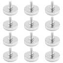 Antrader 12 PCS Adjustable Screw On Leveling Feet M10 x 20mm Thread Furniture Glide Legs 50mm(2") Base Diameter