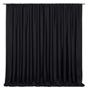6 ft x 6ft Wrinkle Free Black Backdrop Curtain Panels, Polyester Photography Backdrop Drapes, Wedding Party Home Decoration Supplies