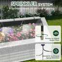 Lineware Raised Garden Bed with Self-Watering System, 8x4x1 ft Elevated Planter Boxes Outdoor with PE Cover, Galvanized Raised Beds for Gardening,Vegetables,Flowers, Backyard, Patio