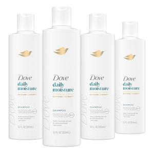 Dove Nutritive Solutions Moisturizing Shampoo 4 Count for Dry Hair Daily Moisture with Pro-Moisture Complex for Manageable and Smooth Hair 12 oz