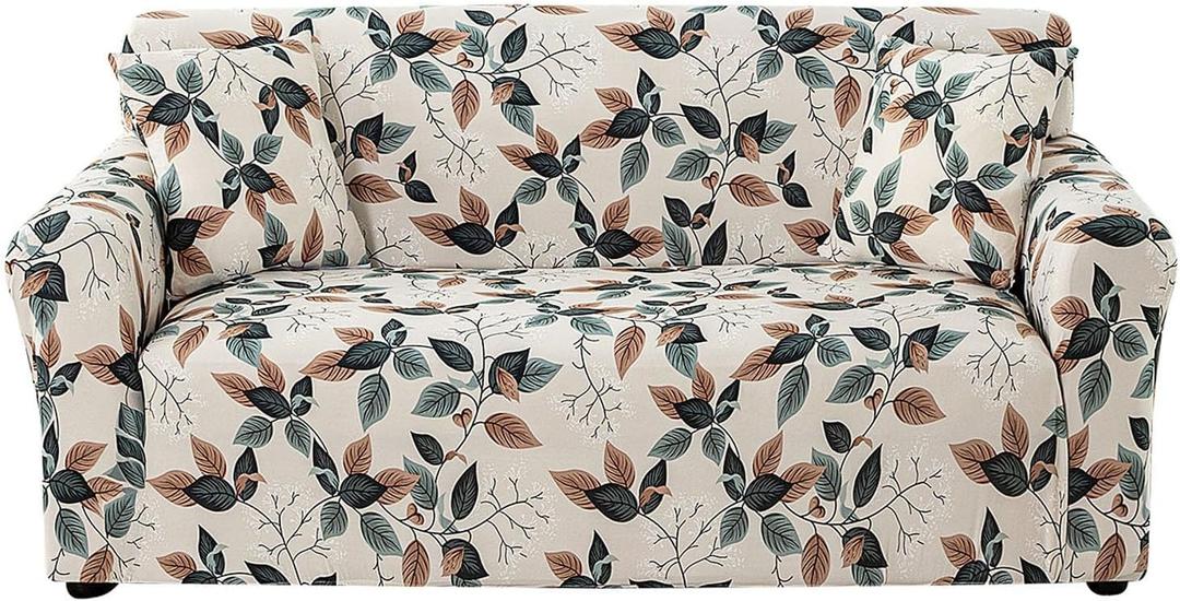 Lamberia Printed Sofa Cover Stretch Couch Cover Sofa Slipcovers with Two Free Pillow Case (Fruitage, Loveseat)