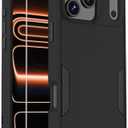 pdxox for iPhone 17 Pro Max Heavy Duty Protection Case, 3-Layers Anti-Slip Full Body Protective Drop Protection Shockproof with 1 Screen Protector for Apple iPhone 17 Pro Max，6.9'' Black