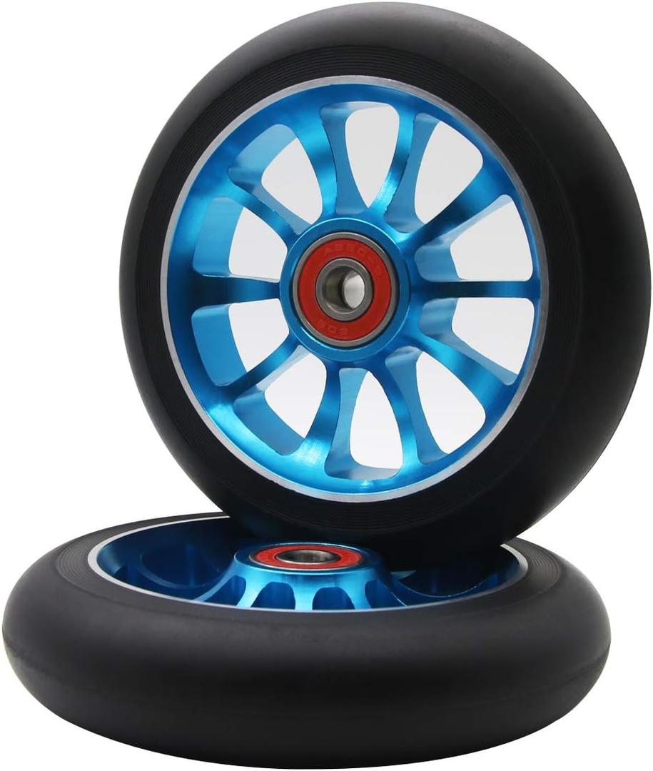 2PCS Replacement 110mm Pro Scooter Wheel with Abec 9 Bearings Fit for MGP/Razor/Lucky Pro Scooters