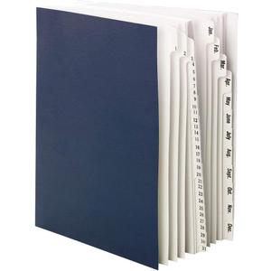 Smead Desk File/Sorter, Daily (1-31) and Monthly (Jan-Dec), 43 Dividers, Letter Size, Dark Blue (89235)